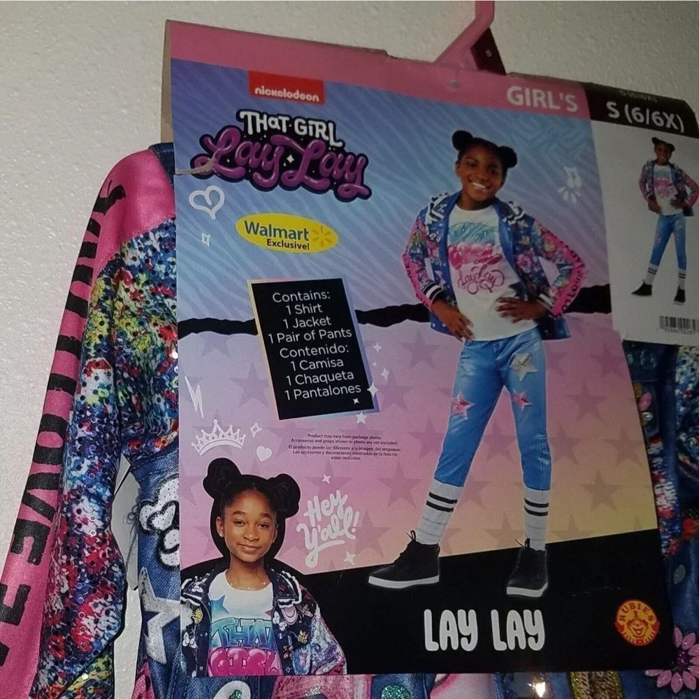 NEW That Girl Lay Lay Halloween Costume Girls Small 6-6X Shirt Jacket Pants